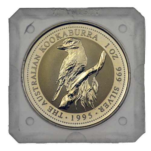 Pre-Owned 1995 Australian Kookaburra 1oz Silver Coin - VAT