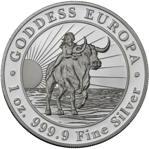 コレクション Goddess Europa 1 oz 999.9 Fine Silver Co Goddess Europa 2023 Silver Coin 1 oz Fine Silver 999 Silver
