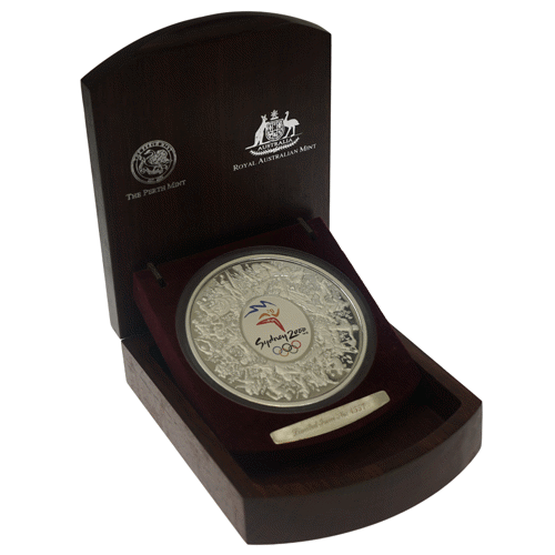 銀貨1000g 1kg シドニーオリンピック2000 99.9% シルバー preowned-2000-australian-