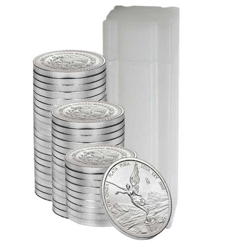 2024 Mexican Libertad 1/10oz Silver Coin - Full Tube of 50