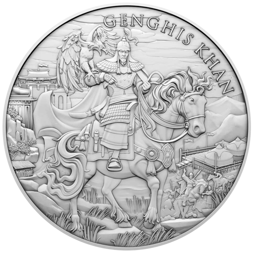 Pinehurst Legendary Warriors: Genghis Khan 1oz Silver Round