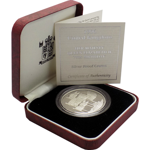 Pre-Owned 1996 UK Queen Elizabeth II 70th Birthday Proof Silver