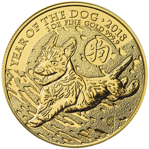 Sell Pre-Owned 2018 UK Lunar Dog 1oz Gold Coin | Atkinsons Bullion