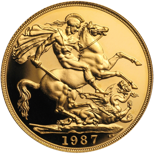 Pre-Owned 1987 UK Double Sovereign Proof Design Gold Coin | Out Of ...