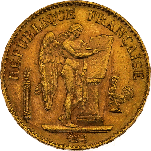 Pre-Owned 1879 French 20 Franc Lucky Angel Gold Coin | Out Of Stock