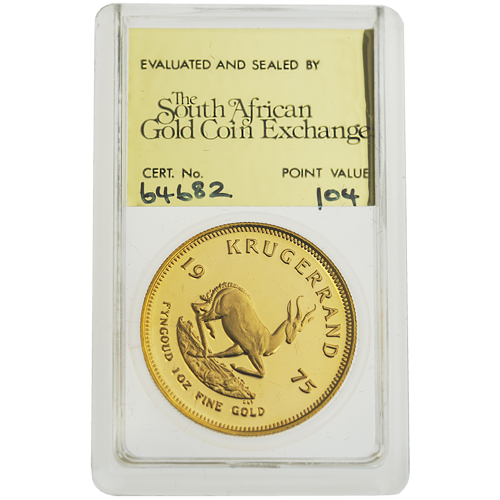 Pre Owned 1975 South African Krugerrand 1oz Proof Gold Coin