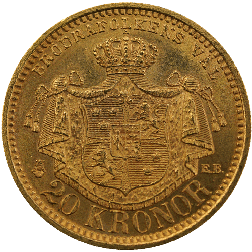 PreOwned 1901 Sweden 20 Kronor Gold Coin Out Of Stock Atkinsons