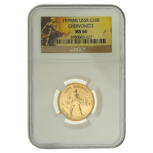 Pre-Owned 1979 Russia Chervonetz 10 Roubles Gold Coin - NGC Graded Pre-Owned 1979 Russia Chervonetz 10 Roubles Gold Coin - NGC Graded