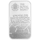 Pre-Owned The Royal Mint Star Wars Sith 'Dark Side' 1oz Minted Silver Bar in Assay Card