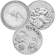 Pre-Owned Australian Kangaroo, Koala, & Kookaburra 1oz Silver Coin Collection - 3 Mixed Dates Coins - VAT Free