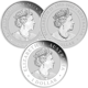Pre-Owned Australian Kangaroo, Koala, & Kookaburra 1oz Silver Coin Collection - 3 Mixed Dates Coins - VAT Free