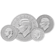 2025 UK Britannia 1oz, 1/2oz, 1/4oz, and 1/10oz Silver Coin Collection