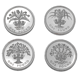 Pre-Owned 1984-1987 UK £1 Proof Silver 4-Coin Collection - VAT Free