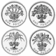 Pre-Owned 1984-1987 UK £1 Proof Silver 4-Coin Collection - VAT Free
