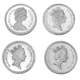 Pre-Owned 1984-1987 UK £1 Proof Silver 4-Coin Collection - VAT Free
