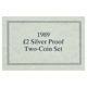 Pre-Owned 1989 UK £2 Proof Silver 2-Coin Set - VAT Free