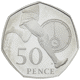 Pre-Owned 2004 UK Anniversary of the 4-Minute Mile 50p Silver Proof Piedfort Coin - VAT Free