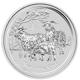 Pre-Owned 2015 Australian Lunar Goat 1/2oz Silver Coin - VAT Free