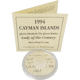Pre-Owned 1994 Cayman Islands Lady of the Century $1 Silver Coin - VAT Free