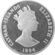 Pre-Owned 1994 Cayman Islands Lady of the Century $1 Silver Coin - VAT Free