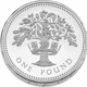 Pre-Owned 1987 UK £1 Piedfort Proof Silver Coin - VAT Free