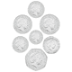 Pre-Owned 2008 UK Coinage Royal Shield of Arms Piedfort Proof Silver 7-Coin Collection - VAT Free