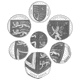 Pre-Owned 2008 UK Coinage Emblems of Britain Proof Silver 14-Coin Collection - VAT Free