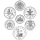 Pre-Owned 2008 UK Coinage Emblems of Britain Proof Silver 14-Coin Collection - VAT Free