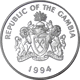 Pre-Owned 1994 Gambia Queen Mother 20 Dalasis Silver Coin - VAT Free