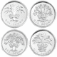 Pre-Owned 1984-1987 UK Proof Piedfort £1 Silver 4 Coin Collection - VAT Free