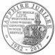 Pre-Owned 2017 UK Sapphire Jubilee of Queen Elizabeth II £5 Proof Silver Coin - VAT Free