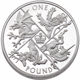 Pre-Owned 2016 UK The Last 'Round Pound' Piedfort £1 Silver Coin- VAT Free