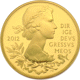 Pre-Owned 2012 UK Queens Diamond Jubilee £5 Gold-Plated Proof Silver Coin - VAT Free