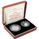 Pre-Owned 1990 UK 5p Proof Silver 2-Coin Set - VAT Free