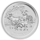 Pre-Owned 2015 Australian Lunar Goat 10oz Silver Coin - VAT Free