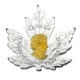 Pre-Owned 2017 Canadian Mint Gilded Maple Leaf $20 Fine Silver Coin - VAT Free