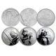 Pre-Owned 2017 - 2020 Niue Star Wars 1oz Silver 6 Coin Collection - VAT Free
