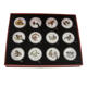 Pre-Owned Australian Lunar Colourised 1oz Silver Boxed 12-Coin Collection - VAT Free