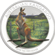 Pre-Owned 2014 Australian Kangaroo Colourised 1oz Silver Coin - VAT Free
