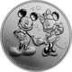 Pre-Owned 2020 Niue Disney Mickey and Minnie Mouse 1oz Silver Coin - VAT Free