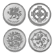Pre-Owned 1994-1997 UK £1 Piedfort Proof Silver 4-Coin Collection - VAT Free