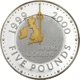 Pre-Owned UK 2000 Millennium £5 Gilded Proof Design Silver Coin - VAT Free