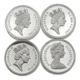 Pre-Owned 1984-1987 UK Piedfort £1 Silver Proof 4-Coin Collection - VAT Free