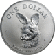 Pre-Owned 1995 Australian Mint Kangaroo Dollar 1oz Silver Coin - VAT Free