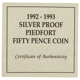 Pre-Owned UK 1992-1993 50p Piedfort Proof Silver Coin - VAT Free