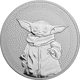 Pre-Owned 2021 Niue Star Wars Grogu (Baby Yoda) 1oz Silver Coin - VAT Free