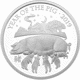 Pre-Owned 2019 UK Lunar Pig 1oz Proof Silver Coin - VAT Free