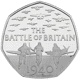Pre-Owned 2015 UK 75th Anniversary of the Battle of Britain 50p Proof Silver Coin - VAT Free