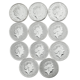 Pre-Owned UK Queen's Beast 2oz Silver Coin Full Collection (11 Coins) - VAT Free