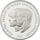 Pre-Owned 1981 UK Prince of Wales and Lady Diana Royal Wedding Proof Design Silver Coin - VAT Free